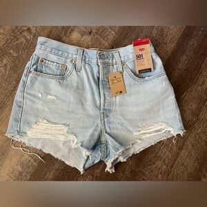 Levi's 501 Original Jean Distressed Shorts-Size 28